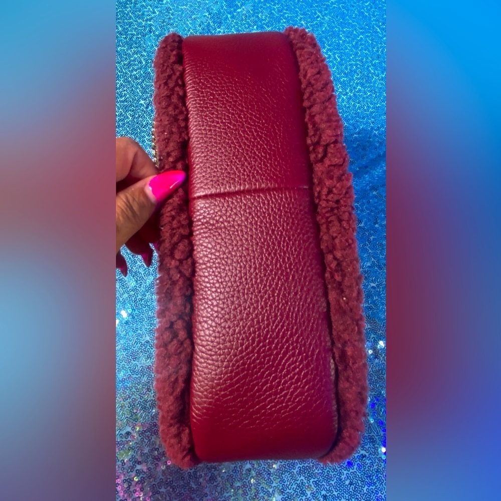 MICHAEL KORS Burgundy Carmela Leather Purse w/Chain & Leather Crossbody, NWT - Picture 4 of 12